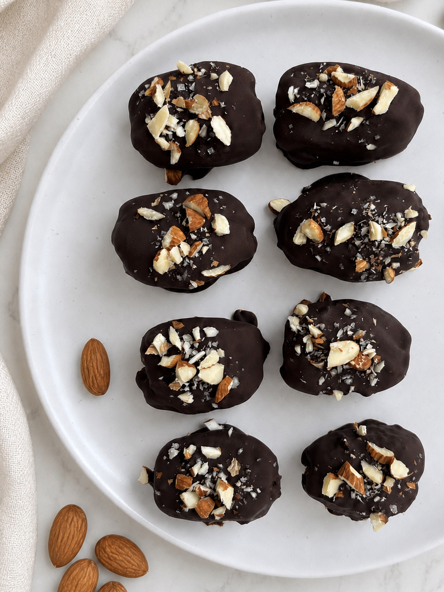Chocolate Peanut Butter Protein Stuffed Dates* *Gluten-free
